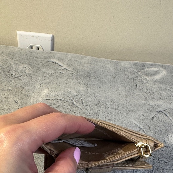 Anne Klein Saffiano Mini Wallet - Tan - New/Factory Plastic - Picture 8 of 8
